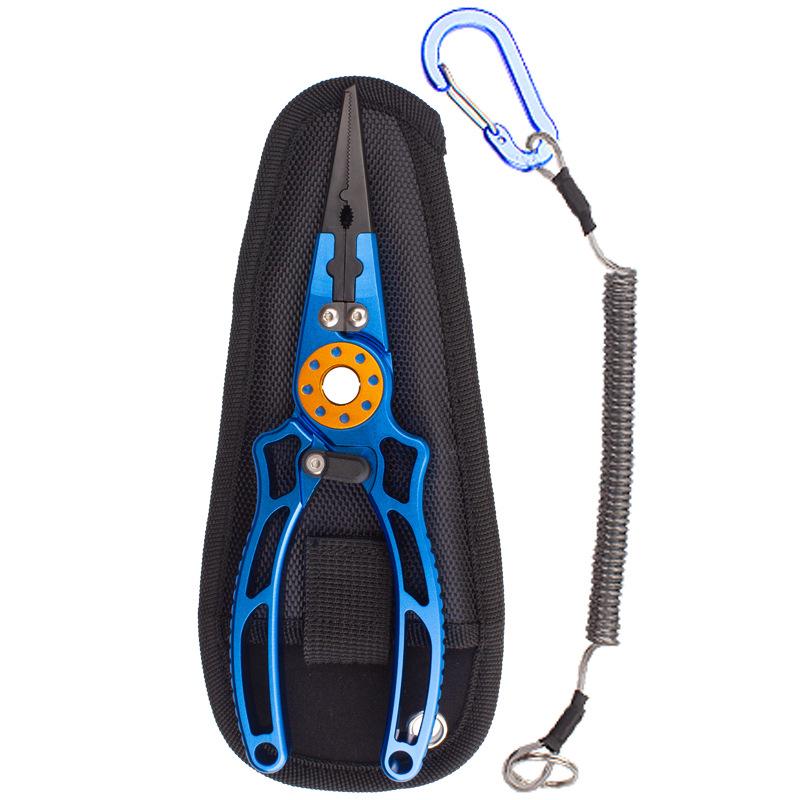 

Многофункциональные рыболовные плоскогубцы, ножницы для рыбалки из алюминиевого сплава, машина для резки лески, инструмент для управления рыбой, портативные плоскогубцы для удобного хранения, рукав 1pcs with hand rope+bag