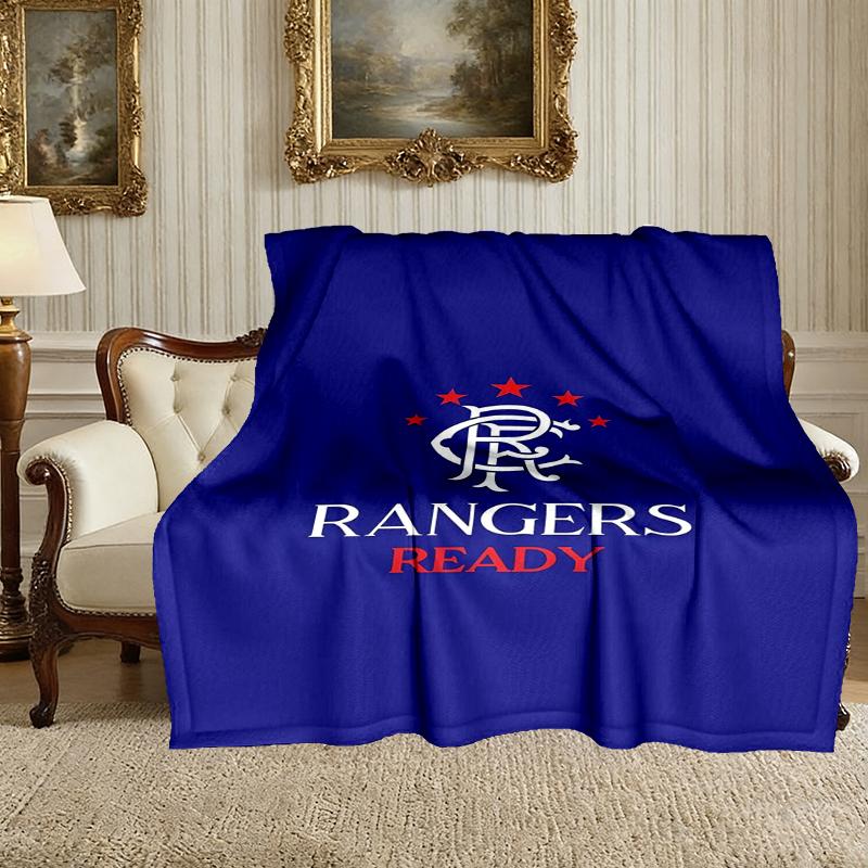 1pc Rangers FC Blanket, Home Printed Throw Blanket - Soft Blanket Gift for Family, Washable Sofa Bed Blanket
