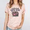 Podskakująca Świnia Moo Deng Nadrukowany Top Modny Pulower Casualowy Wszechstronny T-shirt Damski
