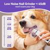 Dog Nail Grinder Quiet- Ultra-Quiet Dog & Cat Nail Grinder with LED Light & Battery Display & Upgrade Grinding Head - Painless Nail Trimmer for Small