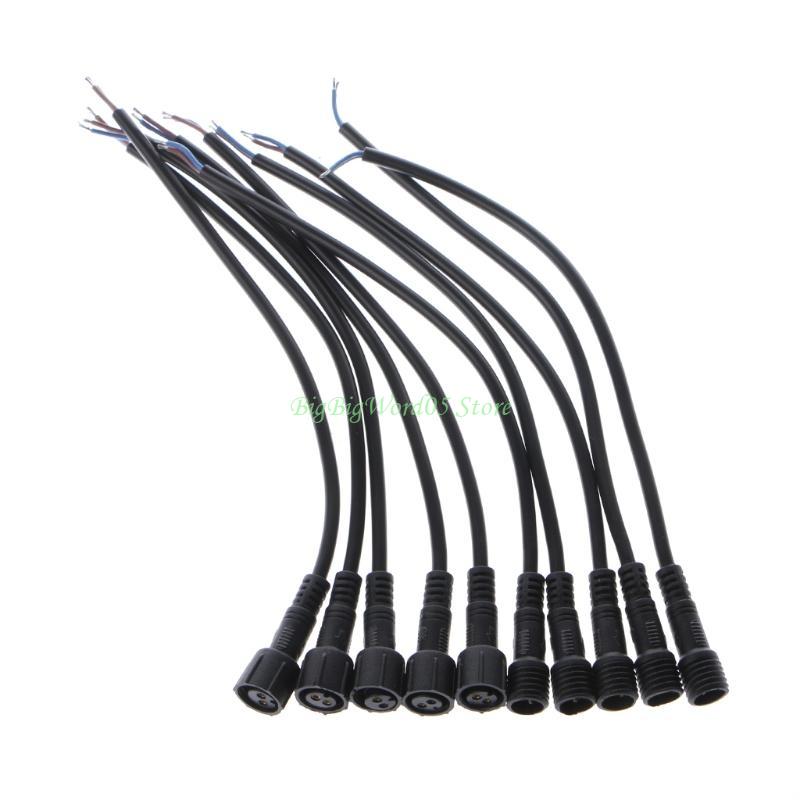 24TE 5 Pairs 2 Pin Male To Female Connector Waterproof Cable For Single Color LED Str