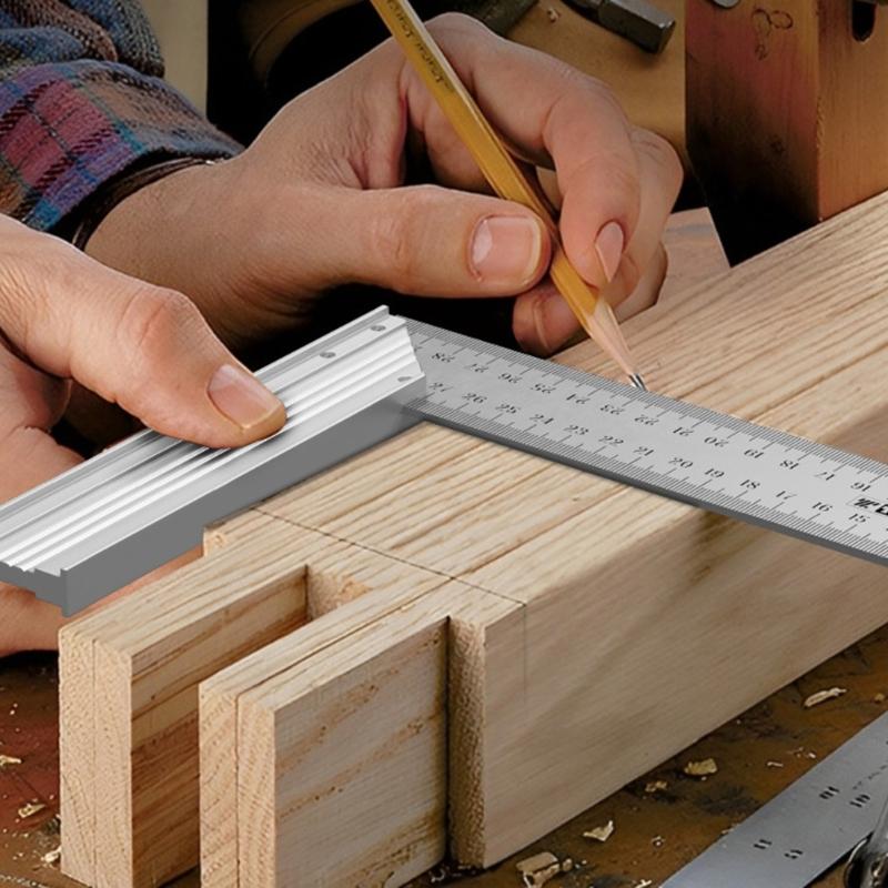 Aluminum Square Tool Right Angles Ruler Precise Marking And Measuring Capability For Professional Carpentry Tasks