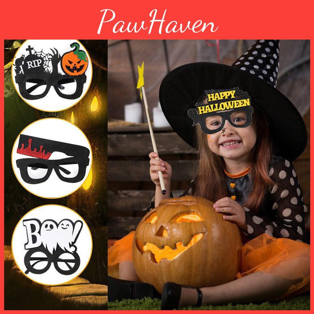 2023 New Halloween Decorative Glasses Ghost Festival Party Kids Adults Horror Props Skull Ghost Eyeglasses Frame Cartoon Style