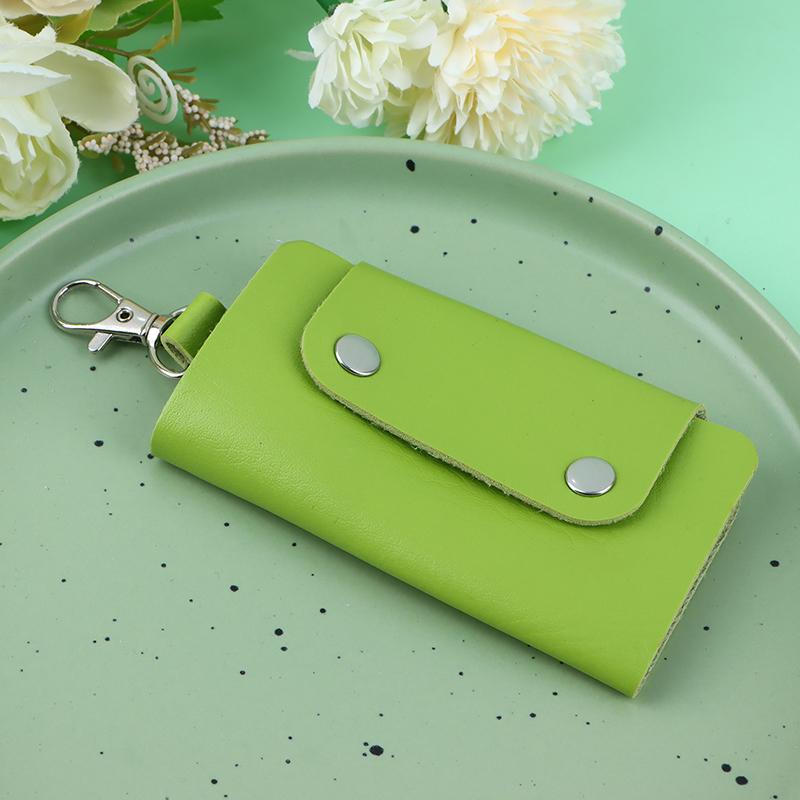 

1 шт. портативные держатели для ключей из искусственной кожи, автомобильный держатель для ключей, сумка, чехол-кошелек унисекс, простая однотонная сумка для хранения