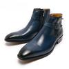Mode Übergroße Vintage Europäisch Amerikanische Chelsea Boots Herbst Winter Herren Echtleder Stiefeletten Herren Rindsleder Handgefertigte Schuhe