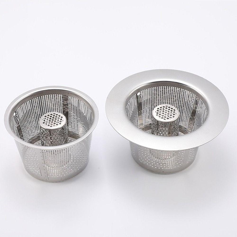 Round Shape Sink Strainer Stainless Steel Floor Waste Filter Net  Kitchen Bathroom Accessories