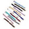 1pc Adjustable Nylon Braided Twisted Cords Slider Friendship Bracelets with Brass Cord End for Jewelry Making DIY Findings