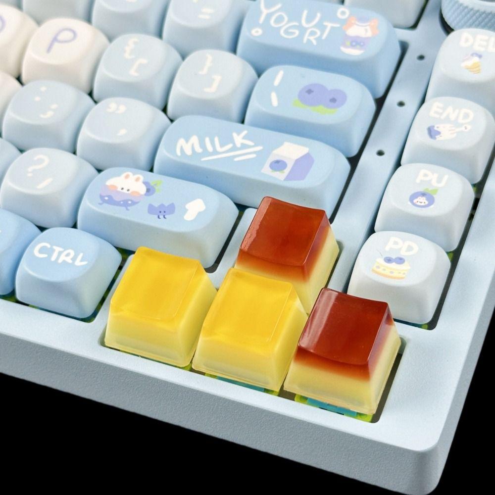 Cross Shaft Jelly Pudding Keycap Personalized DIY Keycap  Mechanical Keyboard