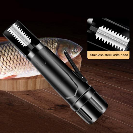 Elektrikli Balık Pullama Makinesi Ayarlanabilir Hız Elektrikli Balık Pul Çıkarıcı Mutfak Dış Mekan Kullanımı İçin Güvenli Balık Pullama Aleti