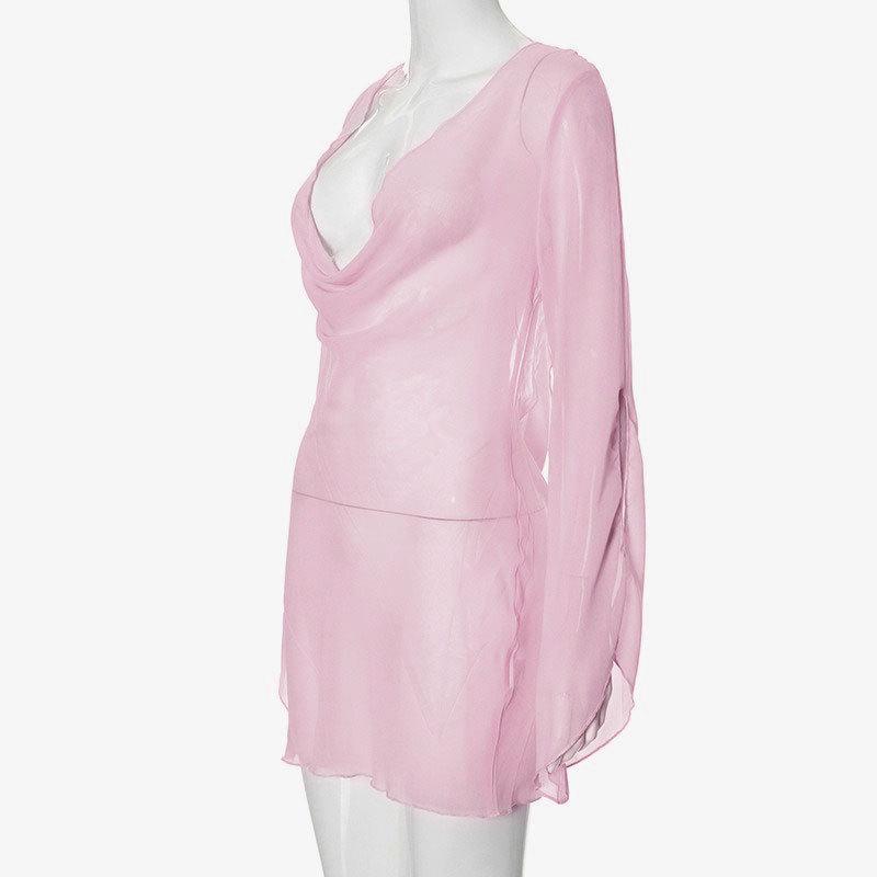 Frühjahr 2025 Damen Polyester V-Ausschnitt Bodycon Kleid: Schicker und sexy Stil für Society-Gäste
