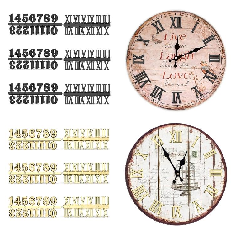 Clock Numeral Equipment Arabic/Roman Watch Clock Part for Crafting Enthusiasts