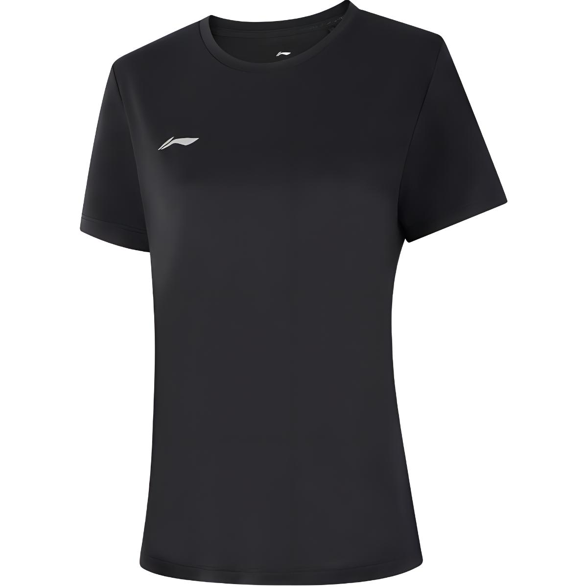 

Li-Ning Comfortable Sports T-Shirt Quick-Drying Breathable Versatile Short Sleeve Women tops Black ATSU840-1 M