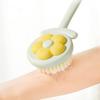 Bath Brush Flower Shape Soft Bristle Long Handle Non-Slip Grip Cleaning Brush Gentle Skin Cleaning SPA Bath Tool Bathroom Accessory