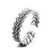 Personality Wheat Men And Women Simple Fashion 925 Sterling Silver Retro Exquisite Opening Rings  TYB345