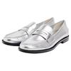 Zara Pu Slip-On Loafers Women Shoes Silver 12514310808