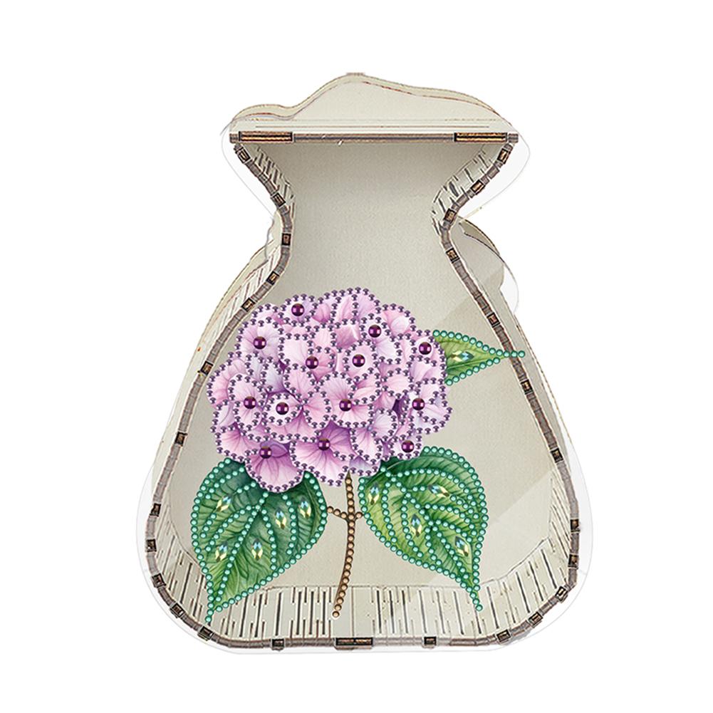 

Acrylic Wooden Flower Table Top Diamond Painting Money Box DIY Money Storage Box Diamond Art Decors for Adults Beginners