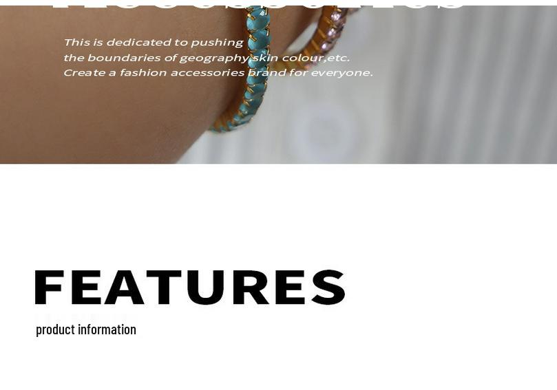 Colorful Elastic Zircon Bracelet: 18K Gold-Plated Titanium Steel, Versatile & Elegant for Women
