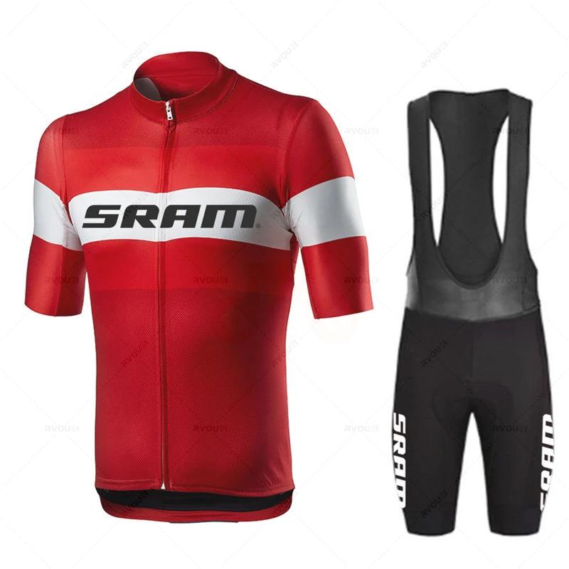 Sram Pro Cycling Clothing for Men, Road Bike Wear, Racing Clothes, Quick Dry, Bicycle Jersey Set, New
