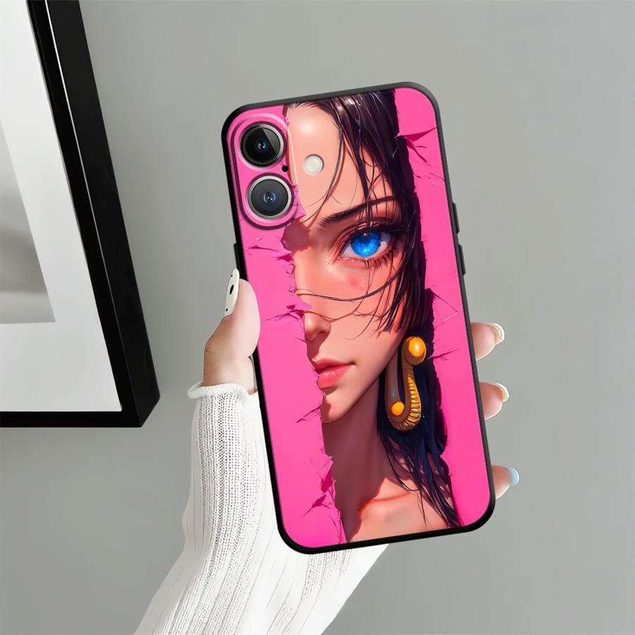 One Picec Nico Robin Nami Case for iPhone XR XS Max 13 12 11 17 Pro Max 15 16 14 Plus 7 8 17Air Black Soft Phone Cover