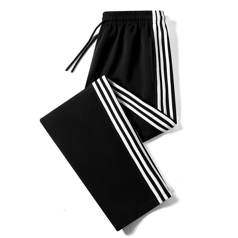 Unisex School Uniform Pants - Cotton, Three Stripes, Straight Leg, Loose Fit for Junior High & High School, All-Season Wear. 150cm