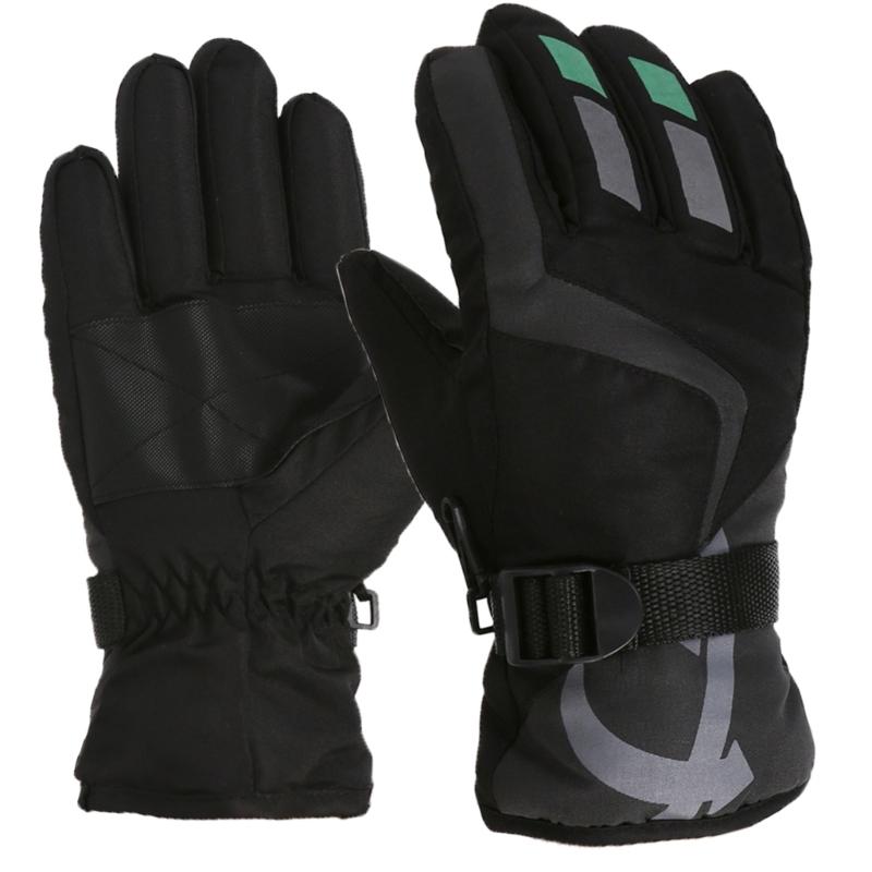Anti Slip Snow Gloves Adjustable Wrist Strap Gloves Warm Mittens Outdoor Skiing Gloves Skating Essential for 3-16T Kids