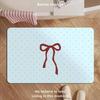 Bow Decor Non-Slip Bathroom Mat - Absorbent, Easy To Clean, Dirt-Resistant