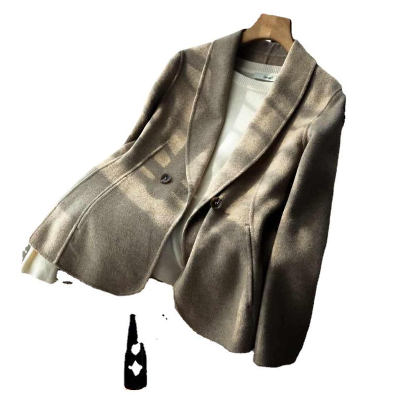 Toamnă și iarnă stil nou temperament blând talie slăbire profesională cu un singur buton jachetă de costum de lână tendință femei
