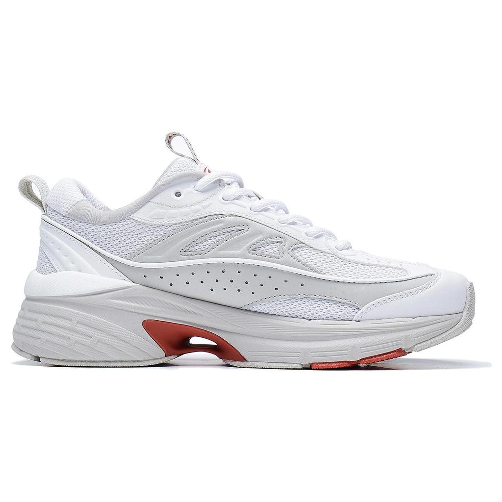 New LiNing Comet LITE LITE Anti Slip Wear Resistant Low Top Casual Shoes Women's White Red AGCT236-3