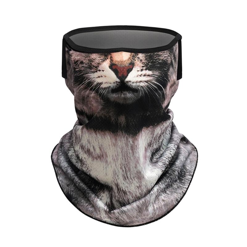Animal Face Print Mask Sun Protections Face Scarf For Women Ideal For Summer Outdoor Activities Neck Coverage