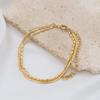 Temperament Niche Metal Does Not Fade Girls Girlfriends Gift Double Chain Snake Bone Chain Titanium Steel Bracelet