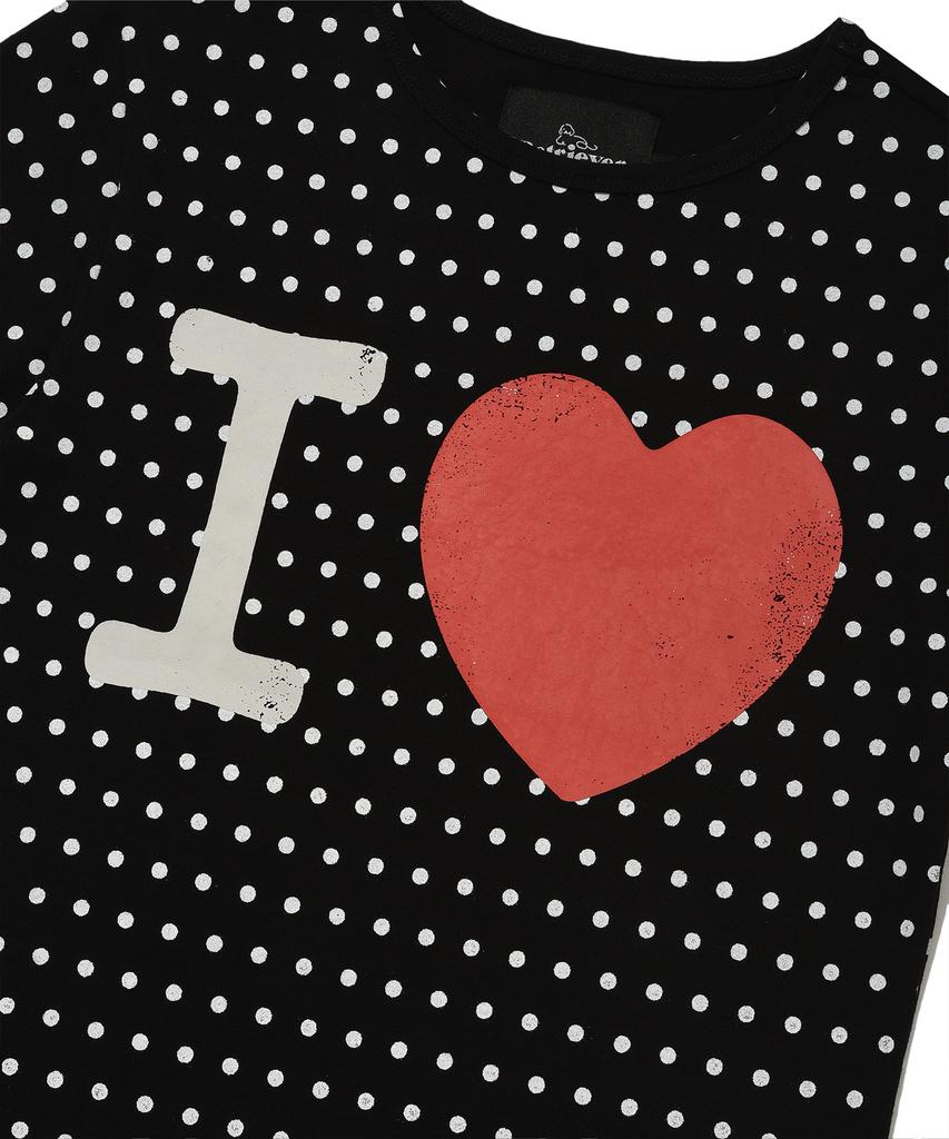 RETRIEVER CLUB I Love Crop Tee [Black]