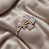 Korean Rhinestone Pearl Calla Lily Brooch Scarf Pin