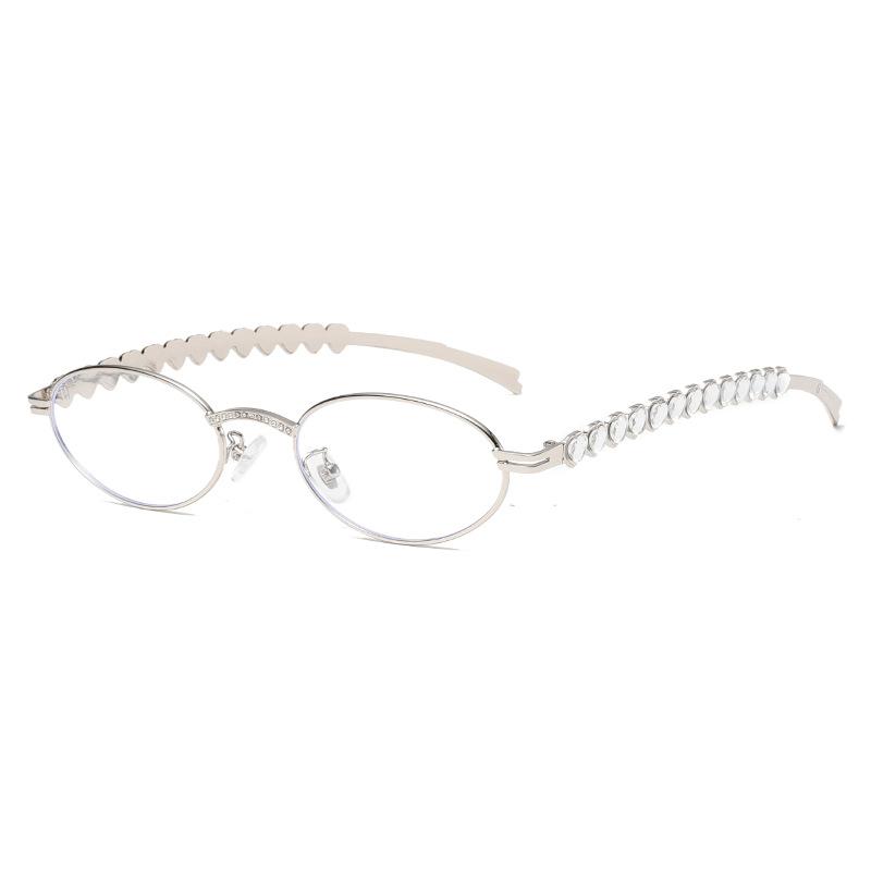 

Prescription Glasses Oval Brand Glasses Frames Women Metal Frame Eyeglasses Frame Luxury Brand Decoration Eyewear Oval Shades