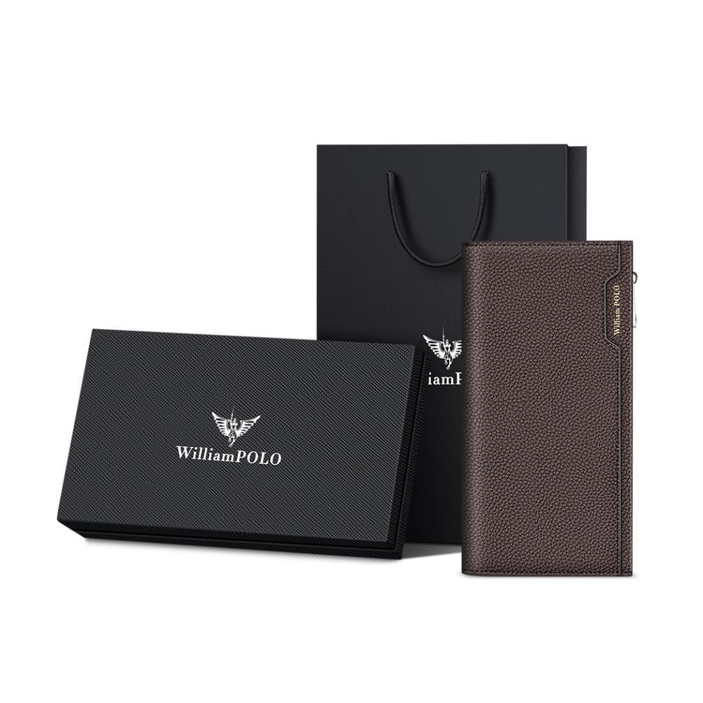 

Мужской длинный кошелек и держатель для карт King Paul из натуральной кожи с несколькими отделениями для карт