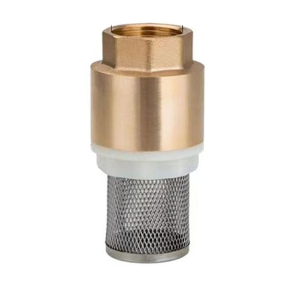 1/3/4inch Heavy Duty Brass Foot Filter with Stainless Steel Basket Check Valves Simple Installation for Restricted Areas