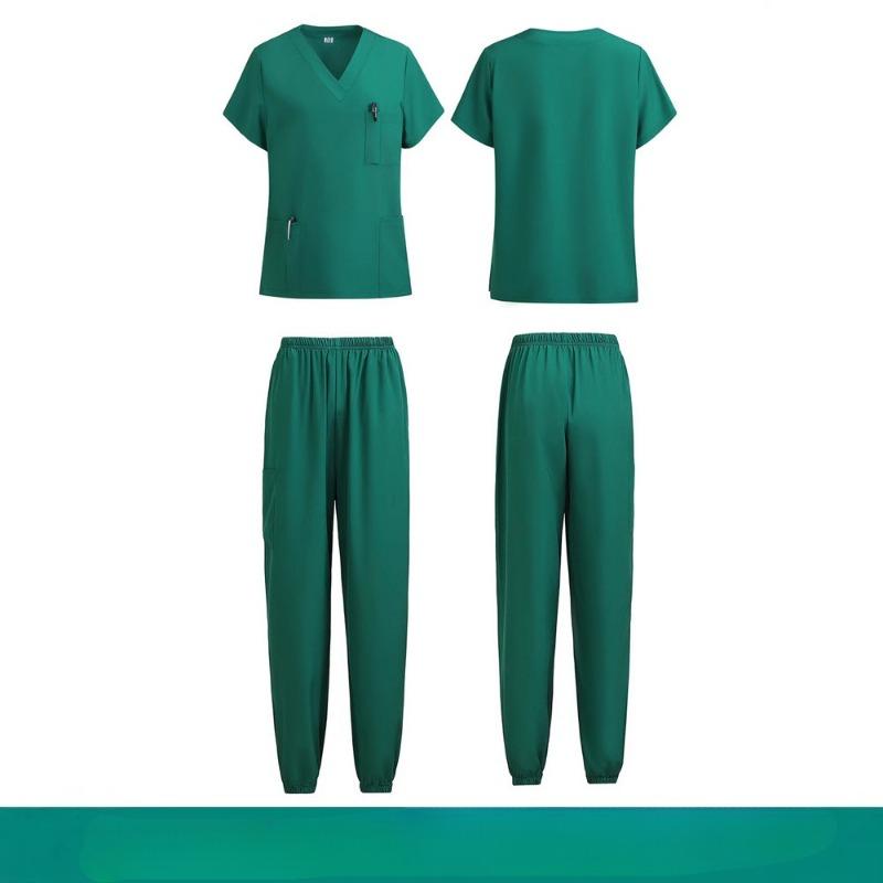 Medical Uniform Short-sleeved Suit Nursing Uniform Women's Health Pharmacy Clinic Overalls