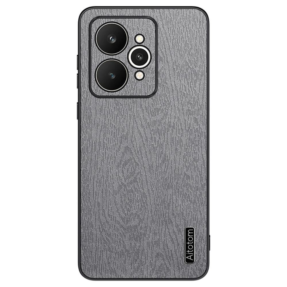 For Realme 15 Pro 5G Case Wood Texture PU Leather Coated PC TPU Phone Cover