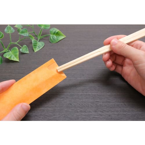 Yoshii Shoji Made in Japan Yoshino Cedar Tensuge Chopsticks in a Chopstick Bag, 24cm, 10 pairs, Orange/Light Green, Kaiseki, Restaurant, YOS-055