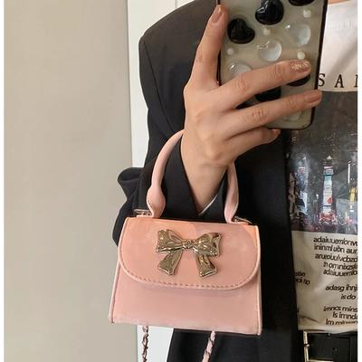 Hasp Bow Advanced Sense Women's Shoulder Bags Chains Ladies Crossbody Bags Spring New Basic Style Hot Sale
