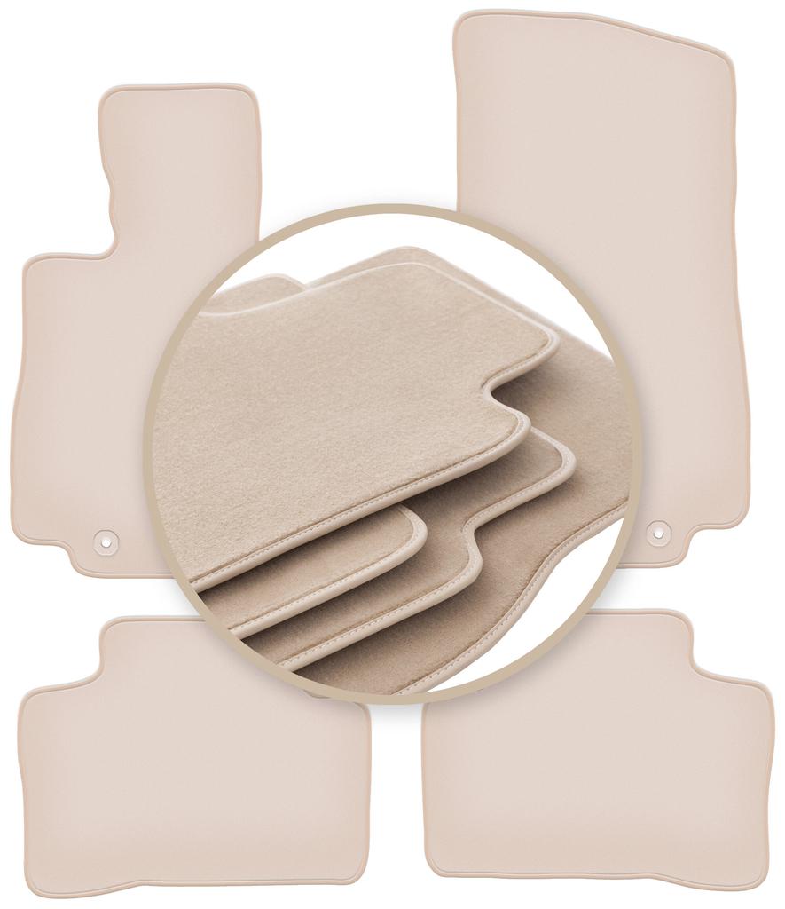 Tappetini da pavimento beige PREMIUM per: Mercedes GLC X253 SUV 2015-