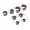 5 Stück 6–20 mm Edelstahl-P-Clips mit Gummiauskleidung, R-Typ-Rohrschelle, Kabelmontage, Schlauchschelle, Schlauchschelle, feste Schelle