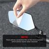 Bicycle Rearview Mirror Wide Adjustable Angle Bike Handlebar Rearview Mirror Bicycle Side Rearview