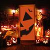 IMISHM Halloween Pumpkin Door Covers Halloween Door Decorations Halloween Door Banner Halloween Decorations for Front Door Halloween Porch Sign for