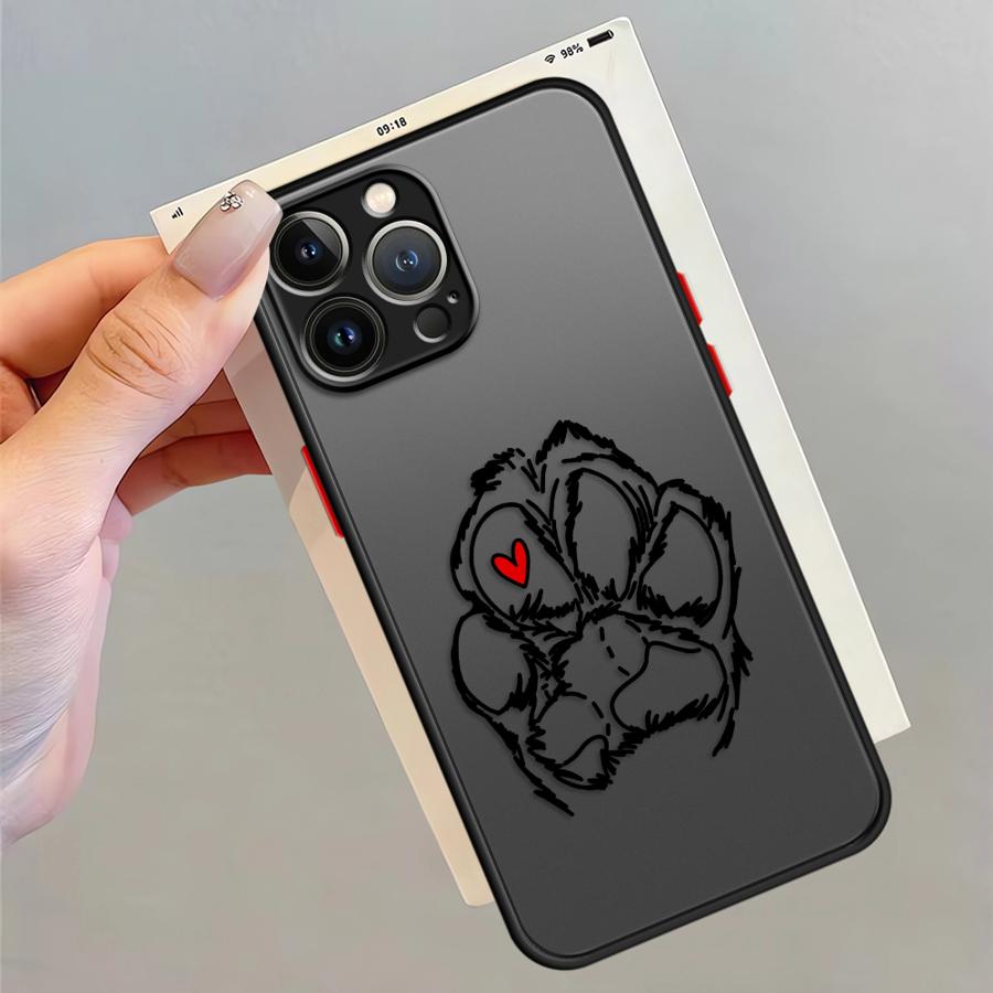 Case for iPhone 17 Pro Max 11 Air XS XR 14 12 16 Plus 7 8 SE 15 13 Mini Funda Back Phone Cover Cute Pet Paw Prints