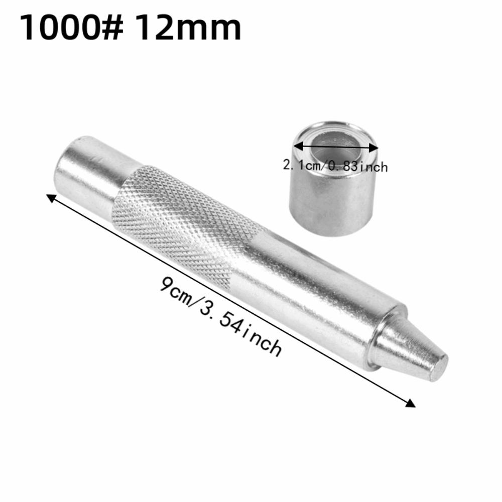 Strumento a Punzone per Occhielli Finitura Argento 1000# 12mm 1200# 14mm Kit Inseritore per Occhielli Set Matrici 1400# 17mm Punzone per Foro Occhielli per Tende
