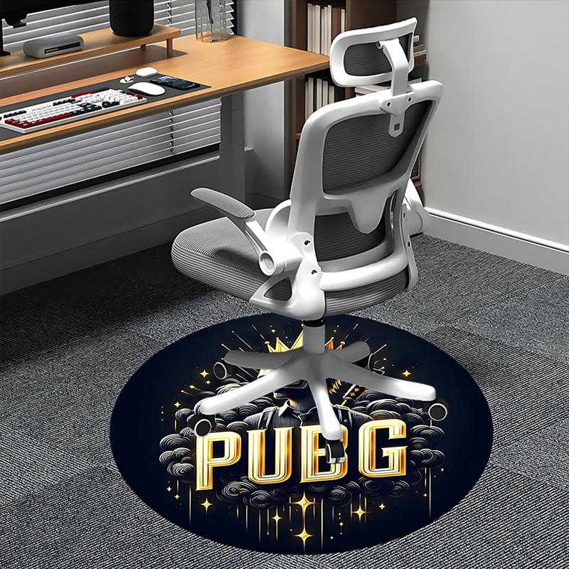 

PUBG King,VR Gaming Emblem Chair mat Round Rug Office carpet, Non slip, Suitable for Living Rooms, Bedrooms decor.1205353a 80cm by 80cm