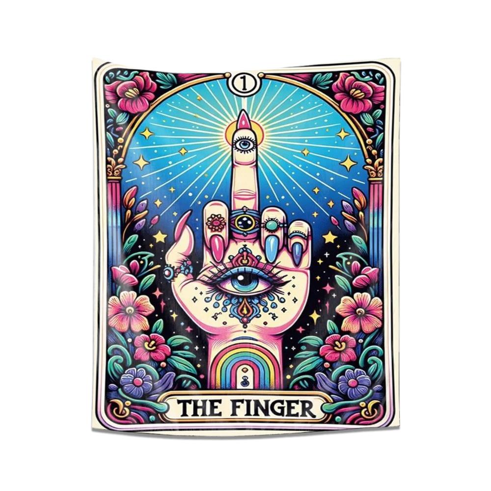

Mystical Hand Embroidered Tapestry Floral Symbolic Design for Room Decor 74x94cm(29x37in)