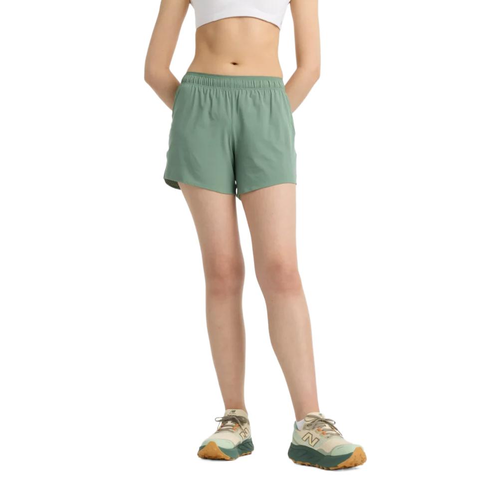 New Balance NB RC Short 5 Sports Shorts Women s Green WS41202-DKJ L