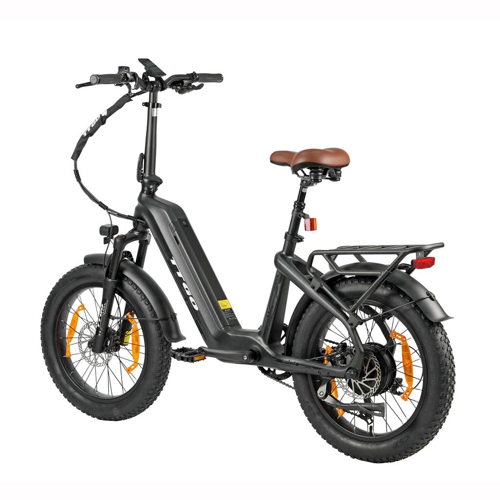 TTGO F8 City Hight-End Electric Bicycle 48V18Ah Battery 20 Inch Fat Tires 250W Motor 25 km/h Speed 150KG Load Outdoor Riding E-Bike