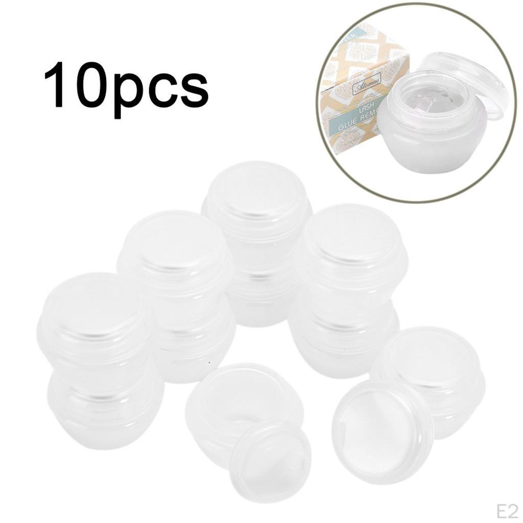 10PCS Cosmetic Empty Jar Pot Makeup Lip Balm Container Box Tube Bottle Plastic Portable Refillable